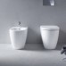 Duravit Me by Starck Биде напольное приставное 37х60см., с 1 отв., с креплением, с WonderGliss, цвет: белый. 22891000001