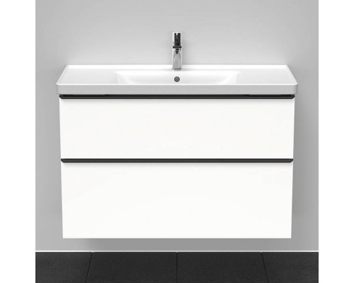 Duravit D-Neo Тумба с раковиной 98.4x45.2хh62.5см, 2 ящика, подвесная, цвет: Белый матовый. DE435601818