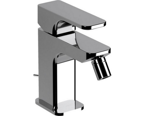 CISAL Cubic Смеситель однорычажный для биде на 1 отверстие с донным клапаном, цвет: хром. CU00055121