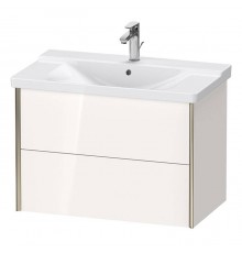 Duravit XViu Тумба подвесная 81x46.9x56.5м, с раковиной, 2 ящика, цвет: белый глянцевый/champagne matt. 2332850000,  XV41160B122