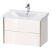 Duravit XViu Тумба подвесная 81x46.9x56.5м, с раковиной, 2 ящика, цвет: белый глянцевый/champagne matt. 2332850000,  XV41160B122