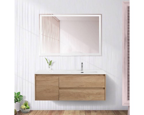 Мебель для ванной комнаты BelBagno Kraft 120 R, 2 ящика, дверца, rovere nebrasca nature