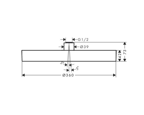 Hansgrohe Rainfinity Верхний душ 360 1jet, цвет: шлифованная бронза . 26231140