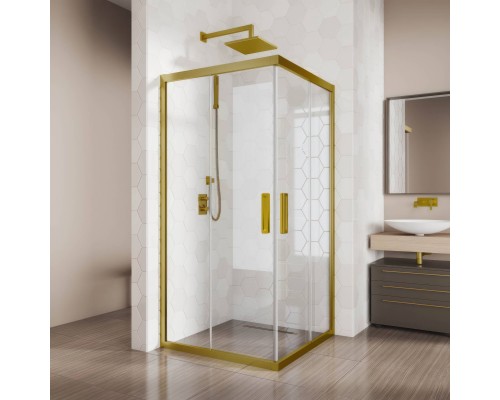 Душевой уголок Kubele DE019 SC-CLN-BR 90 см, профиль бронза