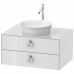 Duravit White Tulip Тумбочка подвесная 80x55х40.8см., раковина, 2 ящика с ручкой, цвет: белый высокоглянцевый. WT499008585,  2362430079