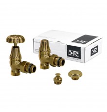 Угловой комплект вентилей SR Rubinetterie Floral Old Style 1/2 х24/19 ручная регулировка, бронза K339-1500Z0P0