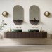 Oasis Naos Композиция №1 Комплект мебели 236х56xh32см, подвесной, мраморный топ verde alp, цвет: золото матовое/орех трубчатый. 0TCUMR5701(236/VA)+0VSCSPR00000001, 0NAOA4D003, 0NAOB9D002, 0NAOB9D001, 0NERK10001
