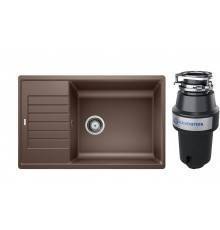 Комплект Мойка Blanco Zia XL 6S Compact 523282 кофе + Измельчитель KUCHENSTERN Muhle