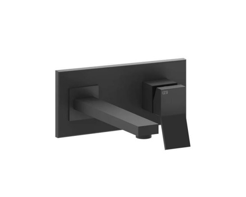 Gessi Rettangolo Смеситель для раковины, встраиваемый, однорычажный, излив 146мм, внешние части, цвет: Black XL. 44840#299