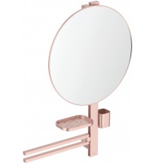 IS BD587RO ALU+ Beauty Bar S Комплект аксесуаров: H=700 мм, зеркало Ø500 мм, полочка, стакан, рогах2 BD587RO