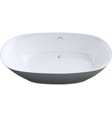 Акриловая ванна Art Max AM-527-1800-835 180x85 см, отдельностоящая, овальная, с каркасом, со сливом-переливом