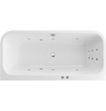 Акриловая ванна Excellent Arana WAEX.ARA18.LINE 180x85 см, с гидромассажем, с каркасом, со сливом-переливом