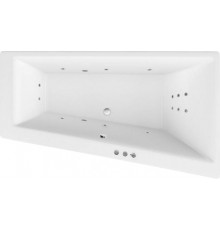 Акриловая ванна Excellent Sfera Slim WAEX.SFP17S.SMART R 170x100 см, угловая, с гидромассажем, с каркасом, со сливом-переливом, асимметричная