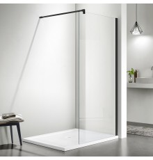 Душевая перегородка AQUATEK AQ WIW 09020BL 90x200 см, черный матовый профиль