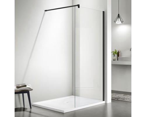 Душевая перегородка AQUATEK AQ WIW 09020BL 90x200 см, черный матовый профиль