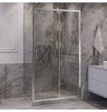 Душевой уголок Ambassador Forsa 17021118AX-80AX 120х80 см, профиль хром, стекло прозрачное