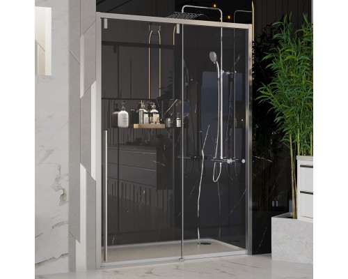 Душевая дверь в нишу Ambassador Intense 110021104IX 150 см, профиль хром