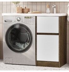Тумба с раковиной AQUATON Лондри 40 R, дуб кантри, белый