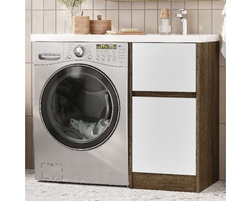 Тумба с раковиной AQUATON Лондри 40 R, дуб кантри, белый