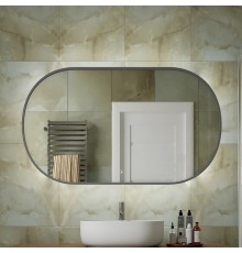Зеркало Art Max Bari 120, с подсветкой, графит