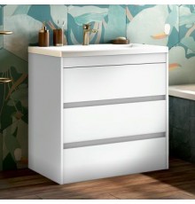 Тумба с раковиной Art Max Family 75, напольная, Bianco Lucido