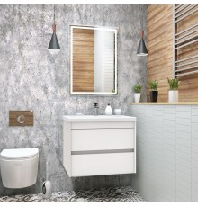 Мебель для ванной комнаты Art Max Family 75, подвесная, Bianco Lucido