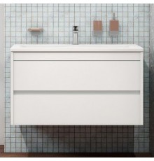 Тумба с раковиной Art Max Family 90, подвесная, Bianco Lucido