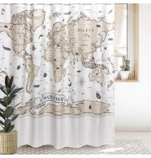 Штора для ванной Bath Plus Charme Red ch-21319 200х200, Nautical World Map II
