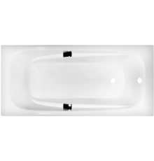 Чугунная ванна Byon Ide 180x85 см, пристенная, белая, на ножках, с ручками