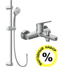 Смеситель для ванны с душем Cersanit Flavis Flavis 63035 + душевой гарнитур