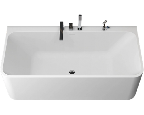 Акриловая ванна Ceruttispa Lugano L 170x75 см, с ножками, со сливом-переливом
