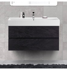 Тумба с раковиной Cezares Molveno 46 100 nero, с раковиной Cezares CZR-MIL-100-LVB