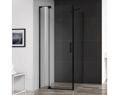 Душевой уголок Cezares Slider AH 1 80-90/100 C Nero профиль черный, стекло прозрачное