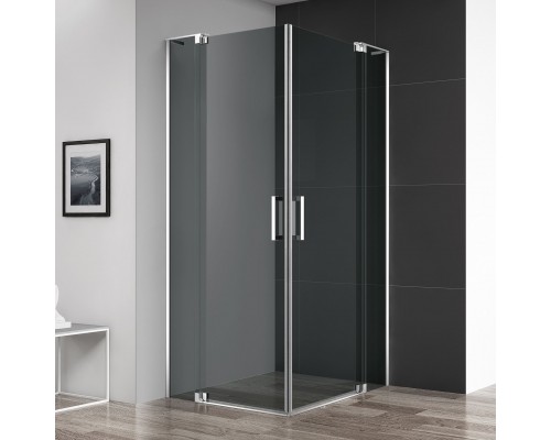 Душевой уголок Cezares Slider AH 2 70/80-100/110 Grigio Cr профиль хром, стекло серое
