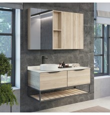 Мебель для ванной комнаты Comforty Порто 120 одна раковина, подвесная, дуб дымчатый
