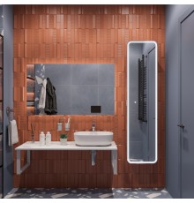 Мебель для ванной комнаты DIWO Элиста 120 белый мрамор, с раковиной Moduo 50 Square