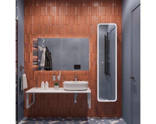 Мебель для ванной комнаты DIWO Элиста 120 белый мрамор, с раковиной Moduo 50 Square