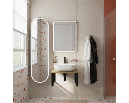Мебель для ванной комнаты DIWO Элиста 60 светлое дерево, с раковиной Moduo 50 Square