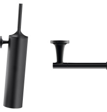 Набор Duravit Starck T Ершик 0099464600 подвесной, черный + Держатель туалетной бумаги 0099374600 черный