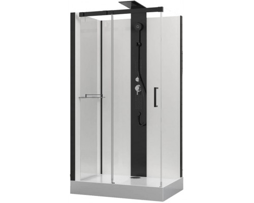 Душевая кабина Black White Galaxy G8708 с низким поддоном, без крыши