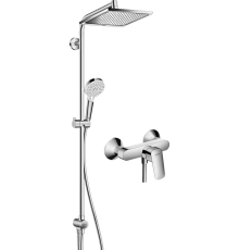Душевая стойка Hansgrohe Crometta 27289000 + Смеситель для душа Hansgrohe Logis 71600000