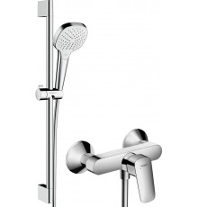 Смеситель для душа Hansgrohe Logis 71600000 + Душевой гарнитур Hansgrohe Croma Select E Vario 26582400