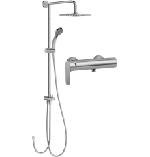 Душевая стойка Jacob Delafon Aleo E45893-CP + Смеситель для душа Jacob Delafon Aleo E72351-CP