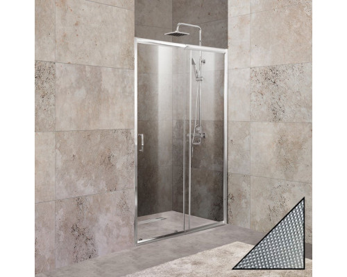 Душевая дверь в нишу BelBagno Unique BF-1-100/115-P-Cr стекло punto