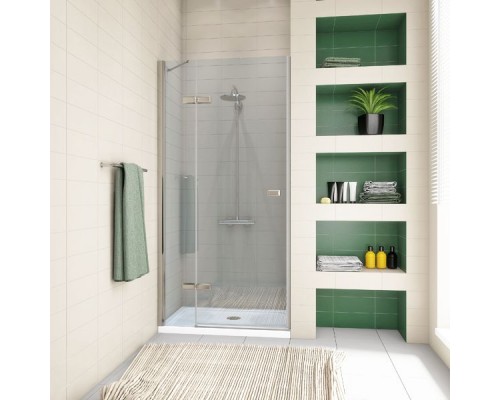 Душевая дверь в нишу GuteWetter Trend Door GK-862AP левая 123 см стекло бесцветное Two, профиль хром