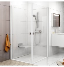 Душевой уголок Ravak Chrome CRV1-90+CRV1-80 Transparent, профиль белый