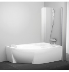 Шторка на ванну Ravak Rosa CVSK1 160/170 R Transparent, профиль блестящий