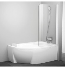 Шторка на ванну Ravak Rosa CVSK1 140/150 R Transparent, профиль белый