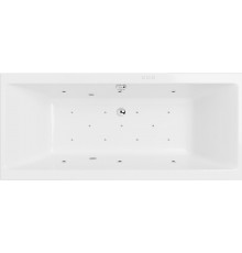 Акриловая ванна Excellent Pryzmat Slim WAEX.PRY18S.RELAX 180x80 см, с гидромассажем, с каркасом, со сливом-переливом