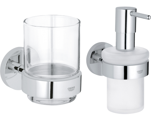 Набор Grohe Essentials Стакан 40447001 +, Дозатор 40448001